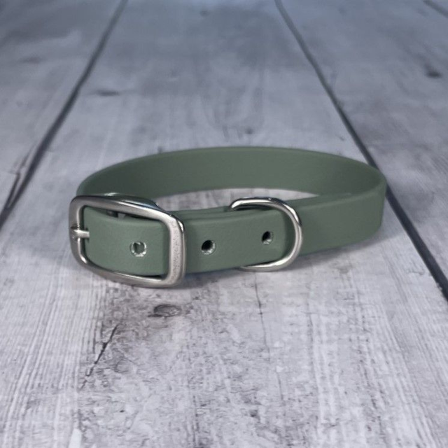 Foggy Green Waterproof BioThane® Collar