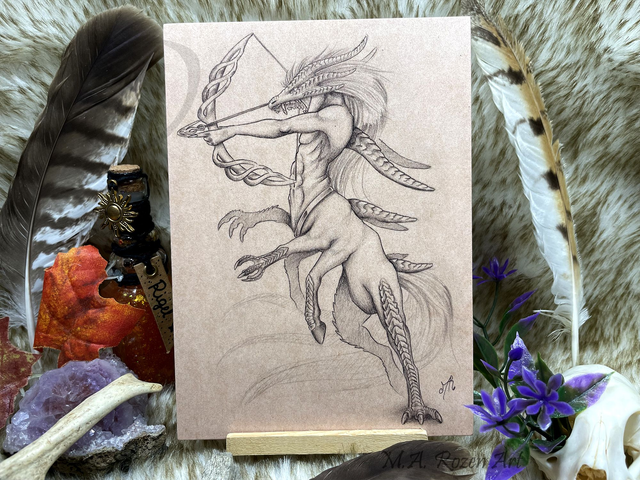 Sagittarius Sagittaire Croquis 13X18cm