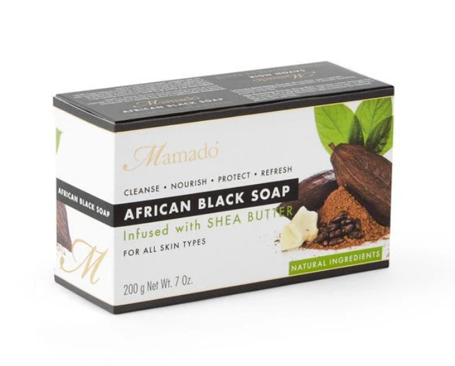 Mamado African Black Soap Infused with Shea Butter 200g