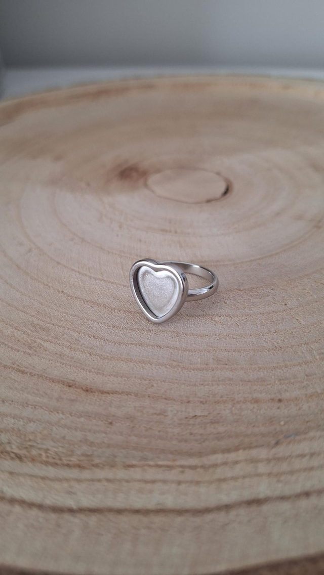 Bague Cœur Argenté Personnalisable 