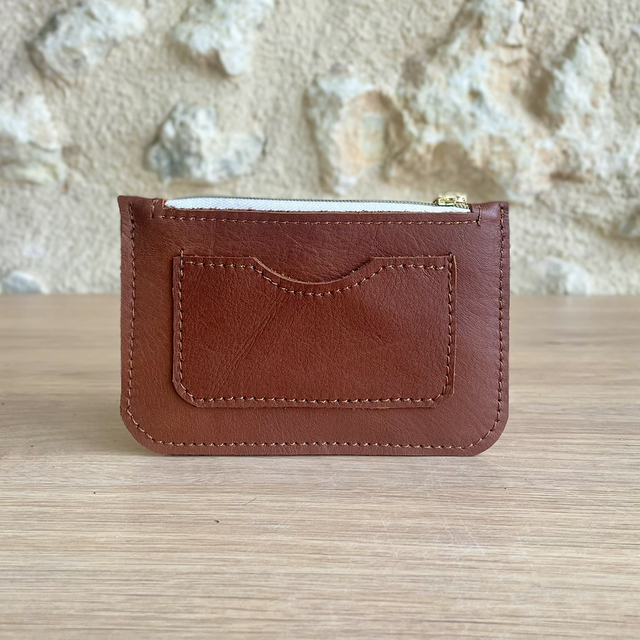 Porte cartes / porte monnaies marron