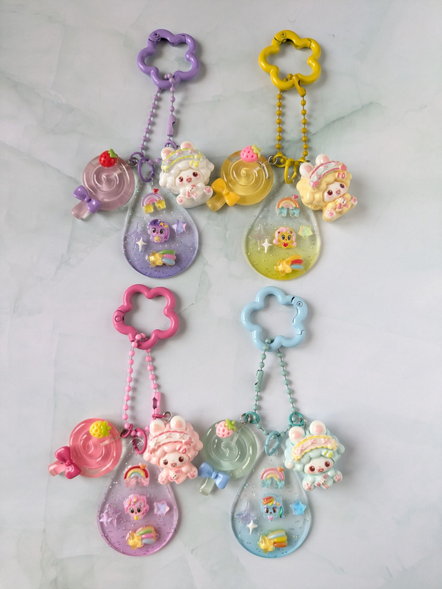 Porte-clé plaque Goutte Poney