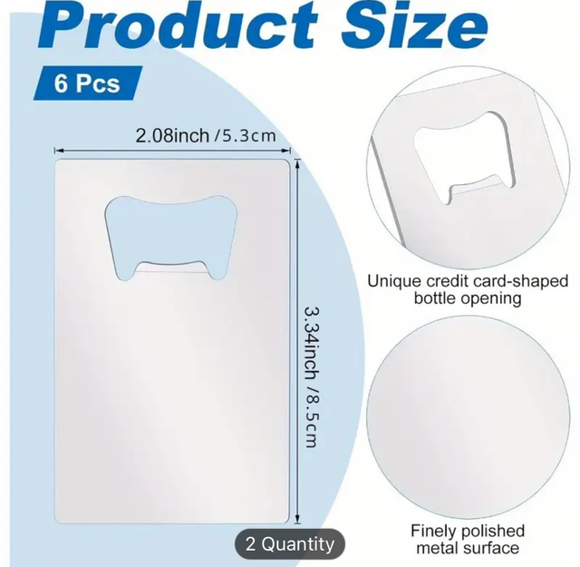 Stainless Steel Sublimation Bottle Opener