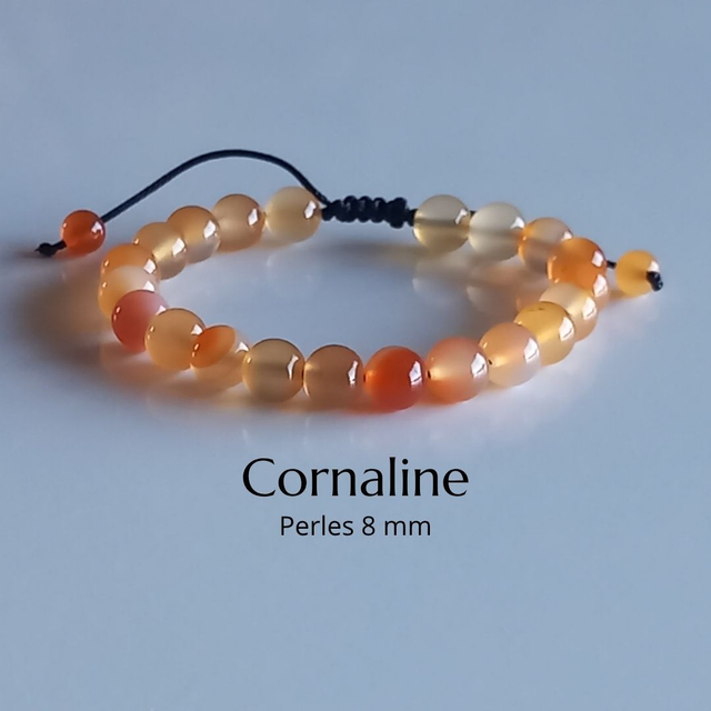 Bracelet ajustable en Cornaline