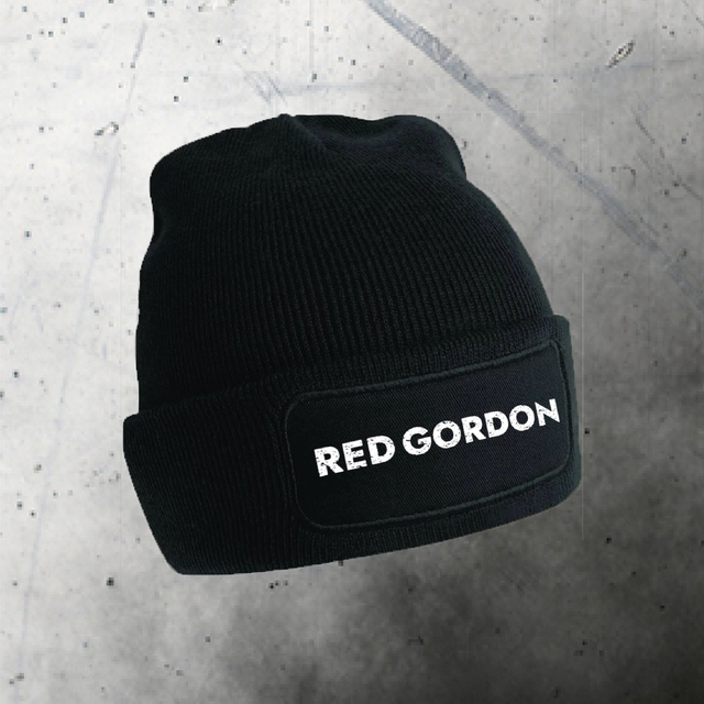 Bonnet Red Gordon noir avec logo blanc