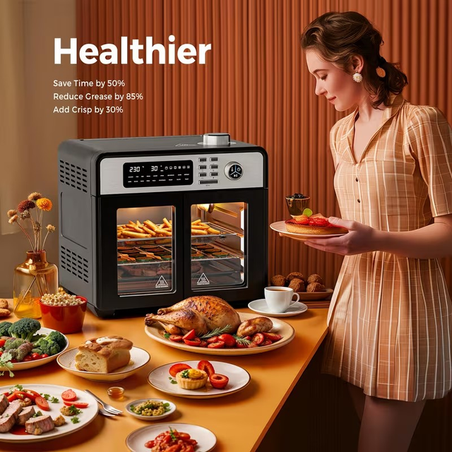 28L Air Fryer Oven with Rotating Grill