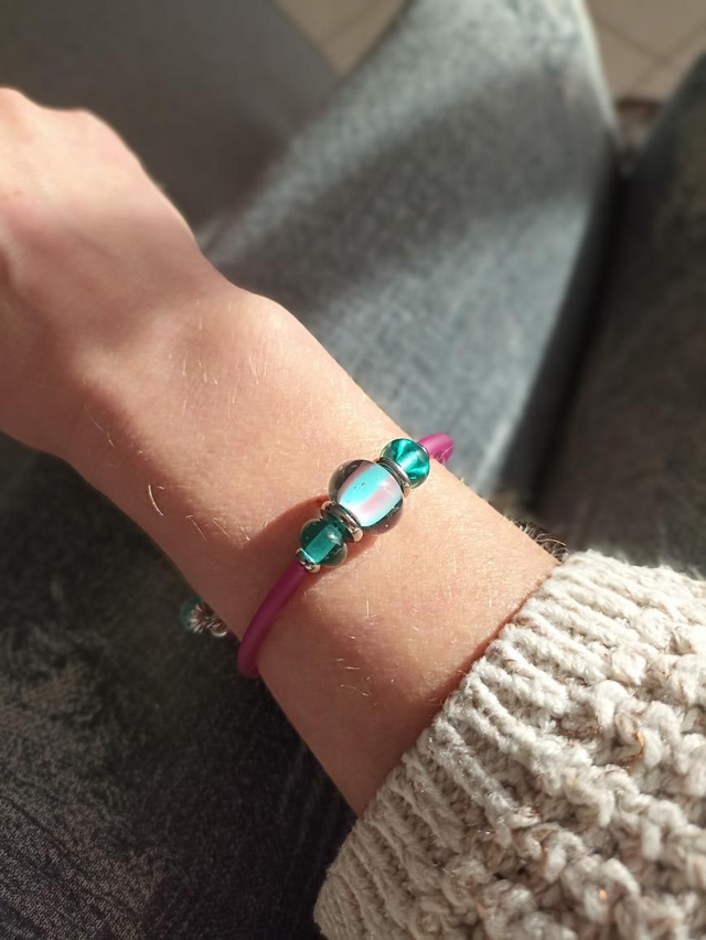 Bracelet en perles de verre 