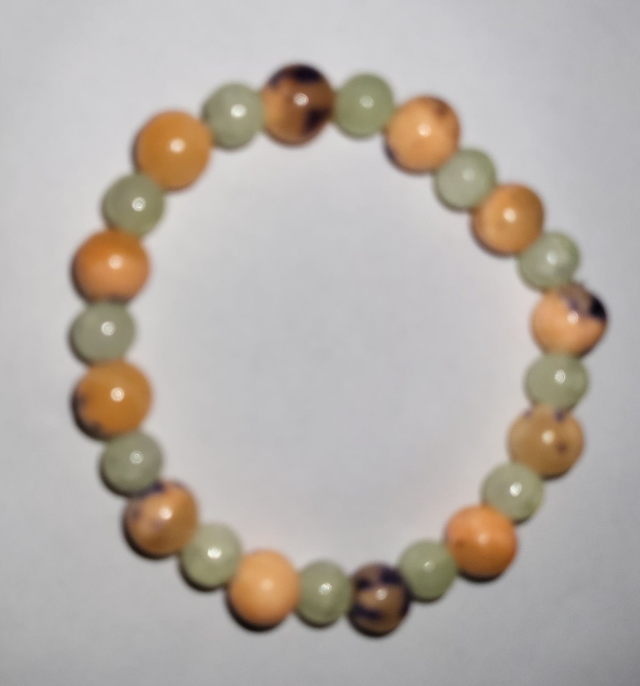 jadeit pomarańczowy i zielony