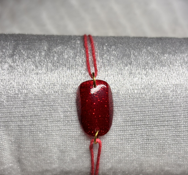 Bracelet paillettes rouge
