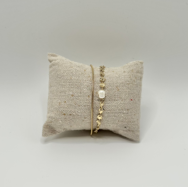 Pulsera doble Perla