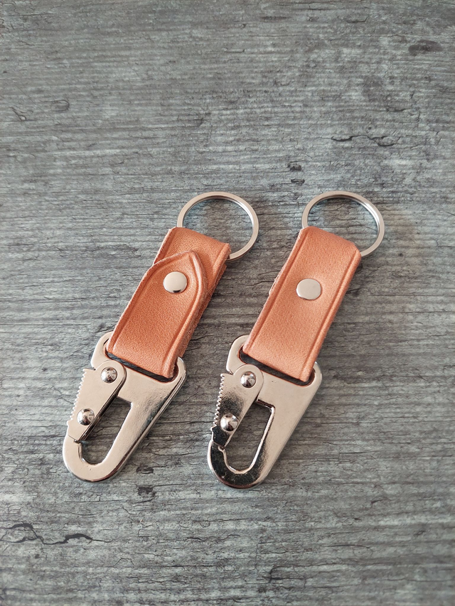 Schlüsselanhänger Karabiner natur