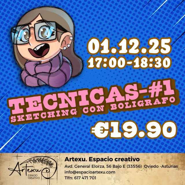 01.12.25 / 17:00 - LV1 Tecnicas de dibujo: Sketching con Boligrafo