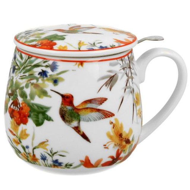 Taza linn, porcelana 0,40 l. filtro y tapa, en caja de regalo.*089