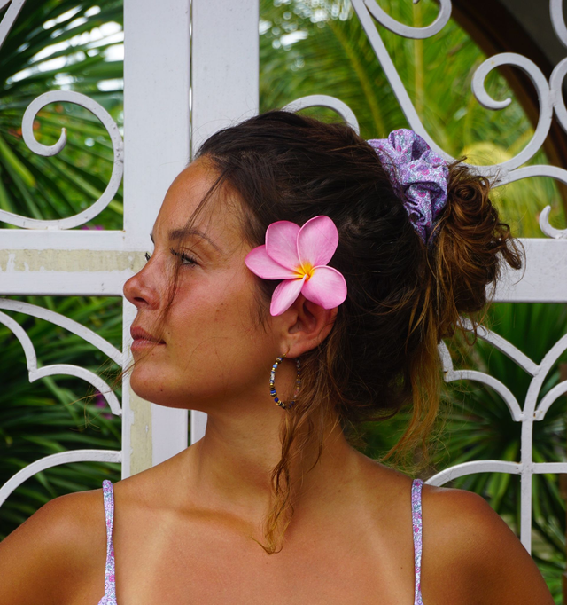 Chouchou floral violet