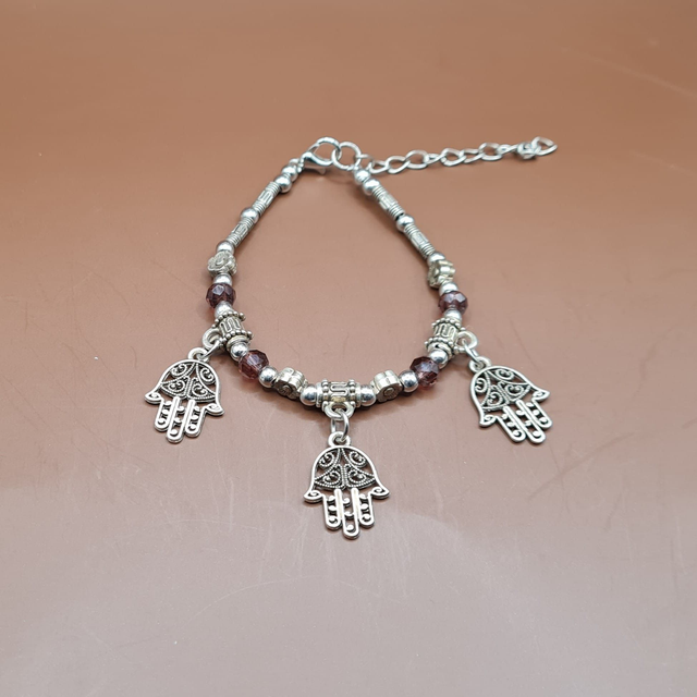 Bracelet Tunisie chaîne rose