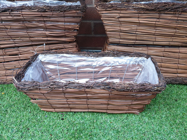 Salim Rattan Patio Trough - Brown