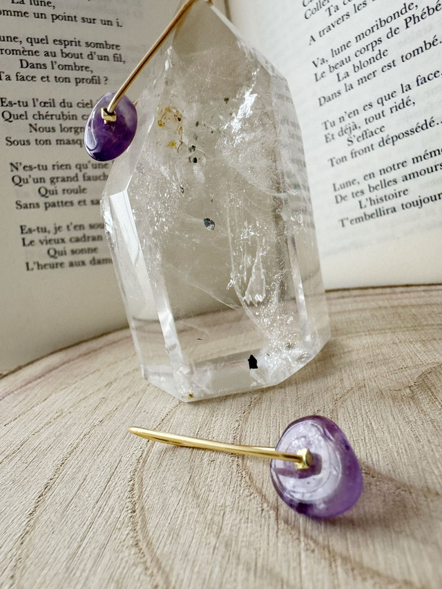 Boucles d'oreilles Violet Mystique - Améthyste