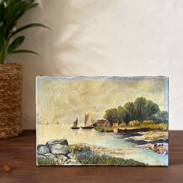 la petite huile sur toile marine