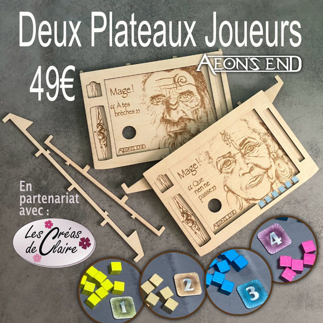 "DUO LUXE" - 2 Plateaux Joueurs Aeon's end  - 49 € (Précommande)