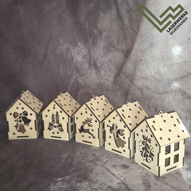 Häuschen mit LED-Teelicht