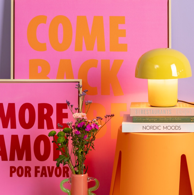 Tafellamp Fat Mushroom yellow 