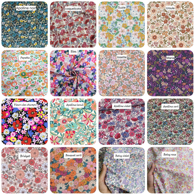 Étui à lunettes nettoyant coton fleuri / microfibre  à personnaliser