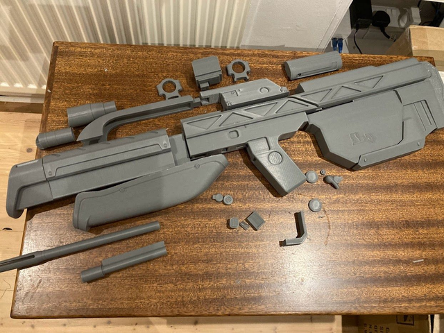 3D Printed Halo 3 Battle Rifle Prop - DIY KIT