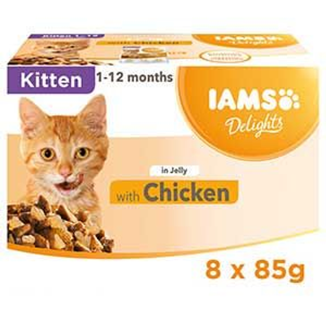 Iams Kitten Jelly with Chicken 85g x 8