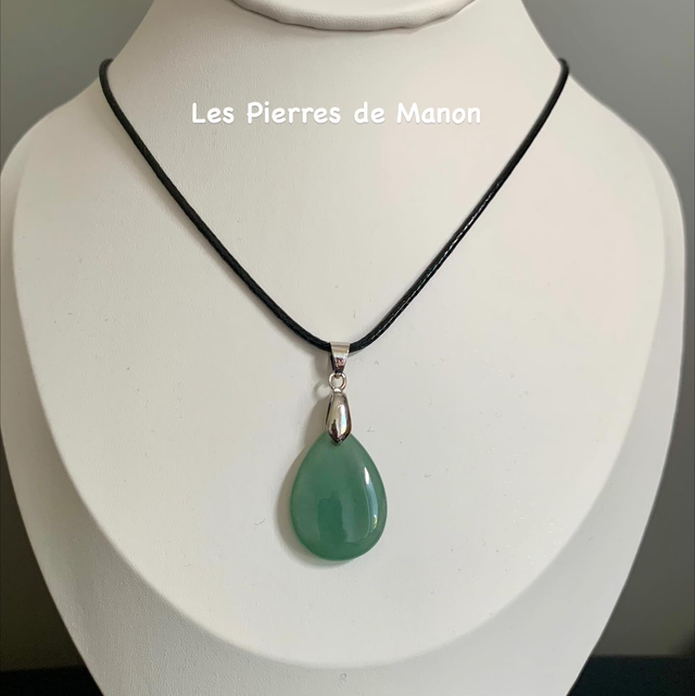 Pendentif Goutte Aventurine Verte