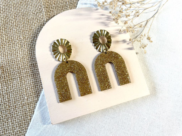 Boucles d’oreilles Arche simple - Couleurs variées (doré)