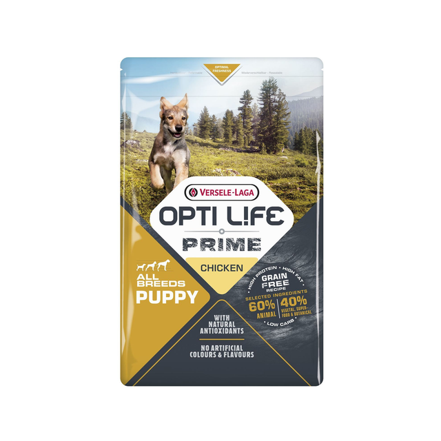 Croquettes Opti Life Prime chiot sans cereales: Poulet