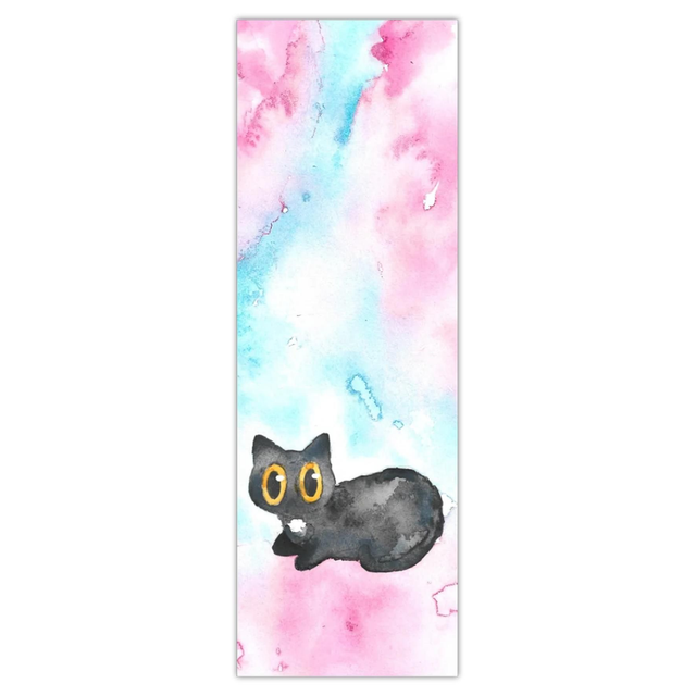 Black Cat Bookmark - 'Maximus Flossie' Watercolour Painting