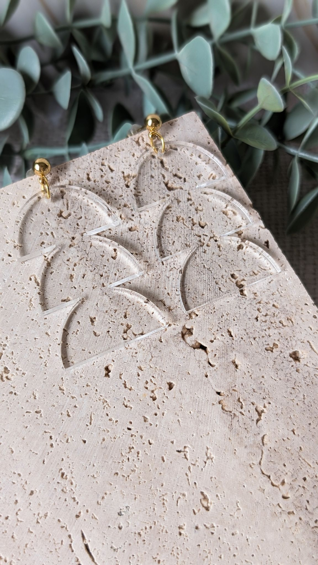 Boucles d&#039;oreilles transparentes en plexi