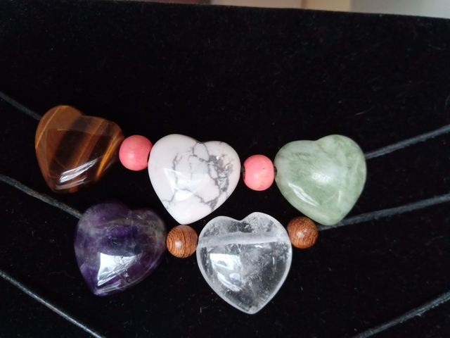 Pendentif Coeur de cristaux véritables