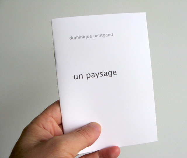 Un paysage - livre