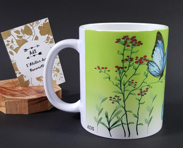 Mug - Papillons bleus (8d)