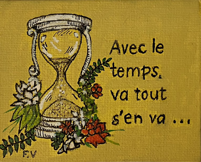 Magnet «  Avec le temps » Léo Ferré