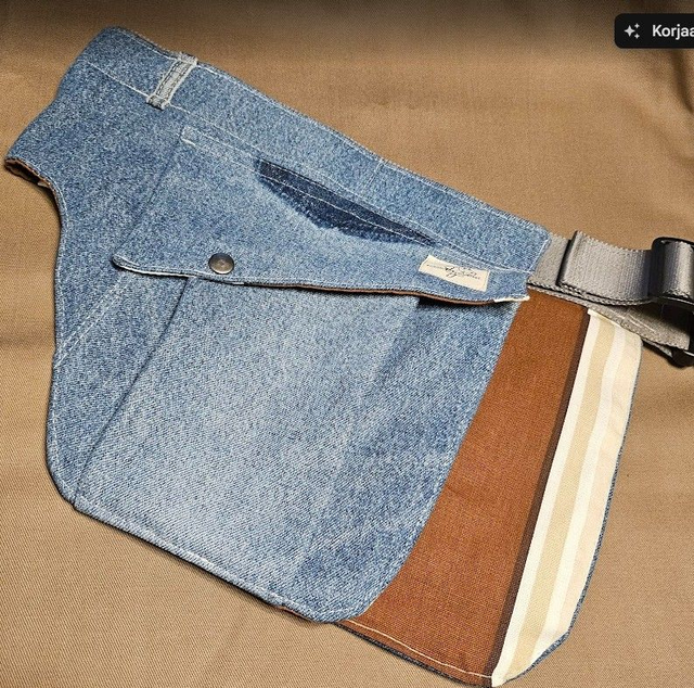 Treenitasku farkuista , Jeans - Size M