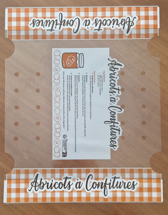 Complexes Abricots à confiture pour plateaux 40x30 formats 36x46cm boites de 1 000 