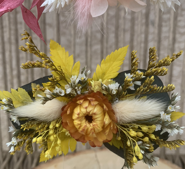 Barette à cheveux /jaune, vert