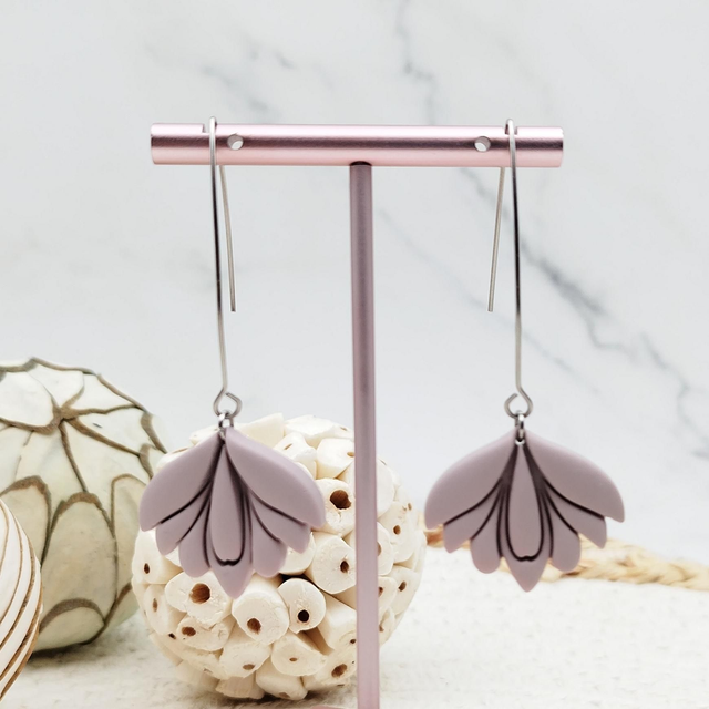 Boucles d&#039;oreilles Artéïs Rose Antique Argenté