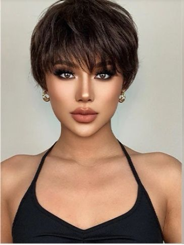 Perruque courte noir