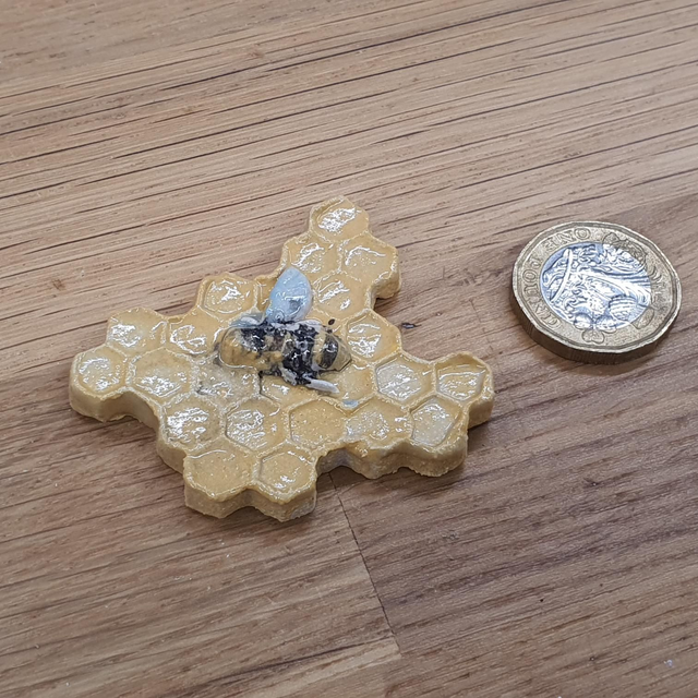 Honey bee comb badge