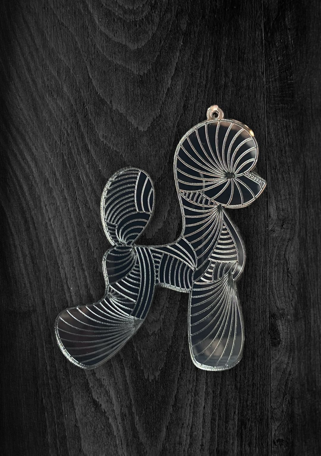 Acryl - Poodle Asian Anthracite