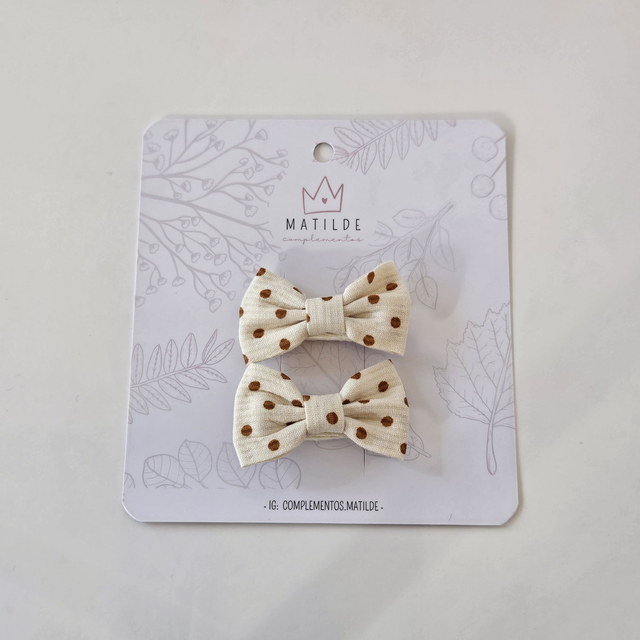 Mini Pinza Par Rosa Puntos