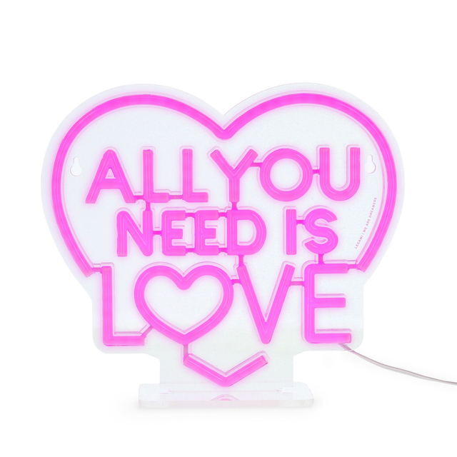 Lampada Led Effetto Neon - All You Need is Love - It's a Sign