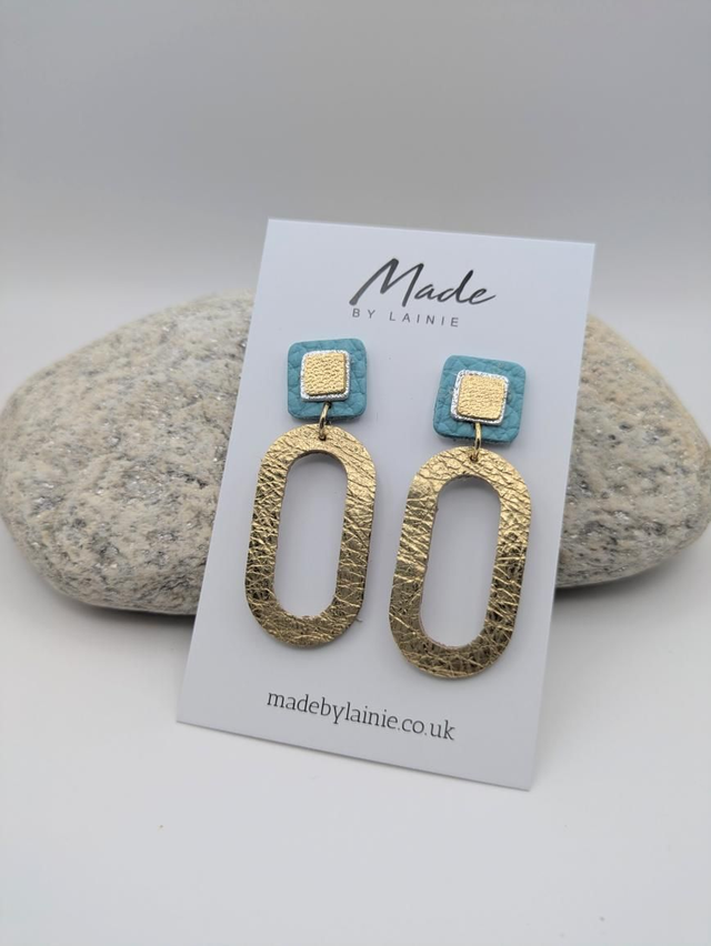 Oval Loop Drop Earrings (2)