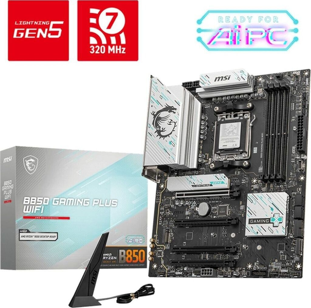 02.2.0114 – Scheda Madre MSI B850 GAMING PLUS WIFI – ATX mid‑range nera con WiFi 7 per Ryzen 7000/8000/9000