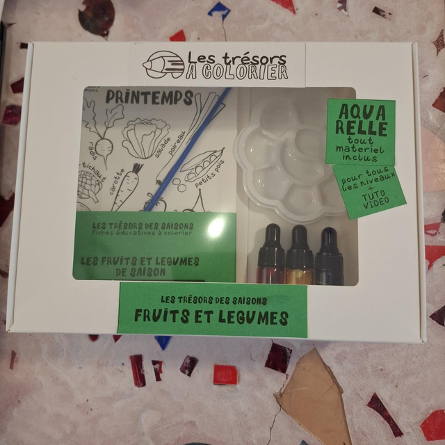 Lale-2 coffret aquarelle fruits et légumes 