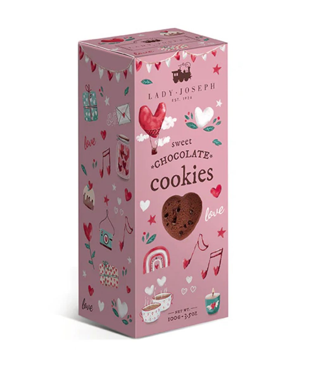 Galletas de chocolate en forma de corazón